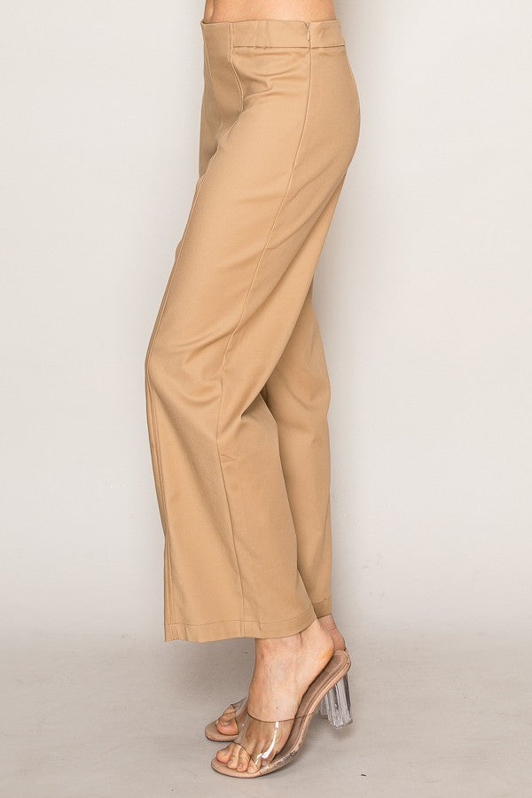 High-Waisted Wide Leg Trousers
