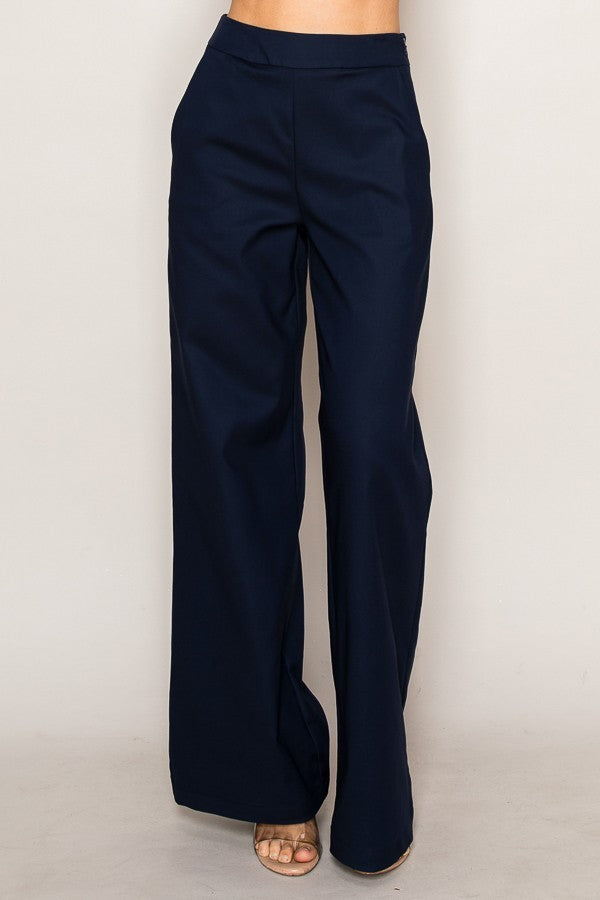 High-Waisted Wide Leg Trousers