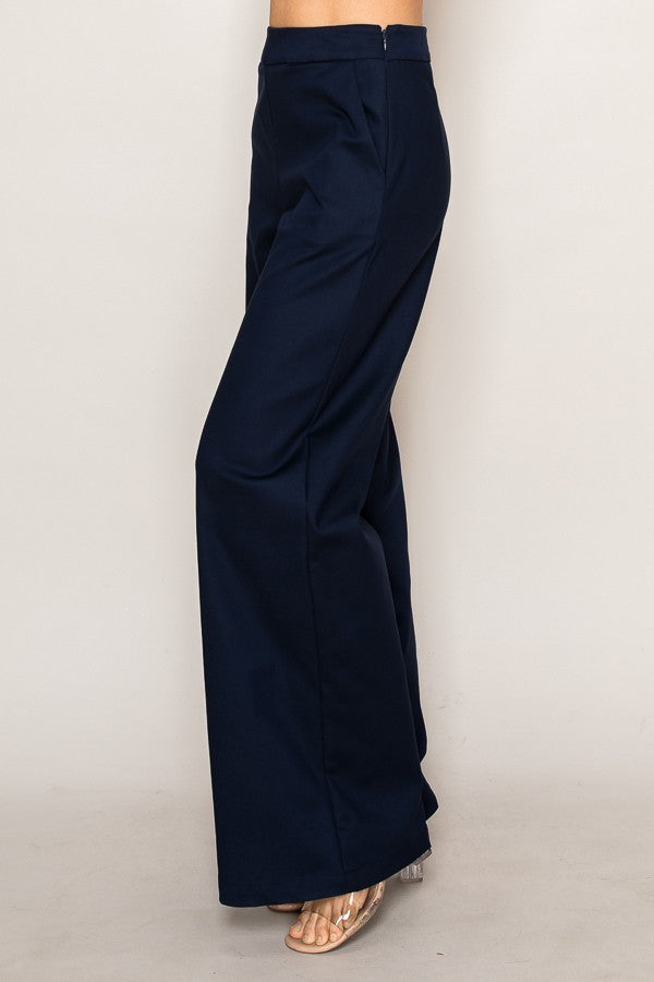 High-Waisted Wide Leg Trousers