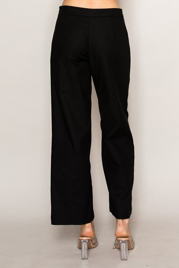 High-Waisted Wide Leg Trousers