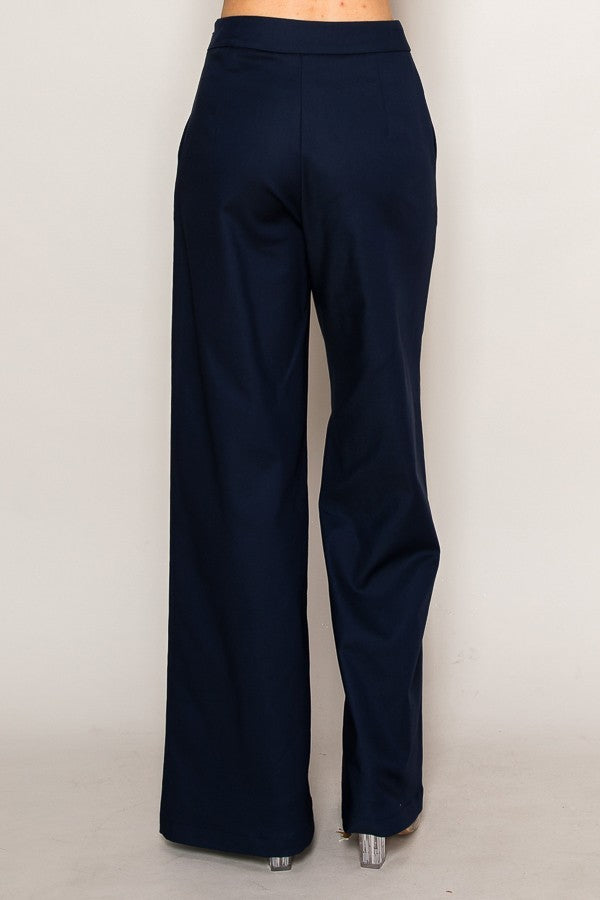 High-Waisted Wide Leg Trousers