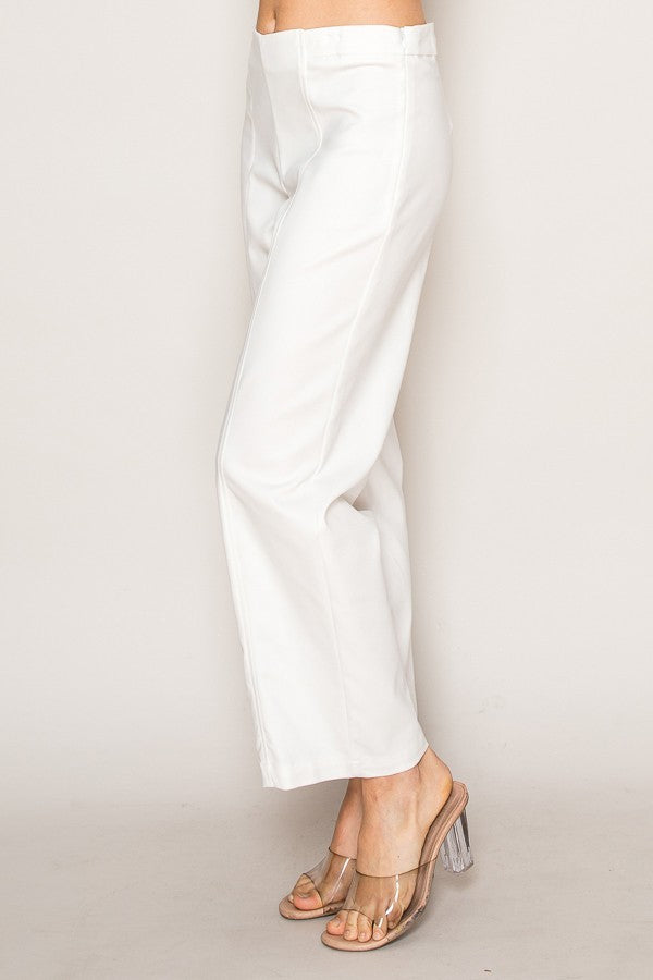 High-Waisted Wide Leg Trousers