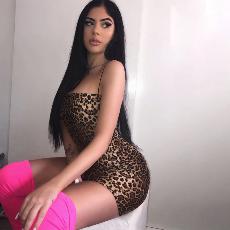 Animal Print Mini Dress