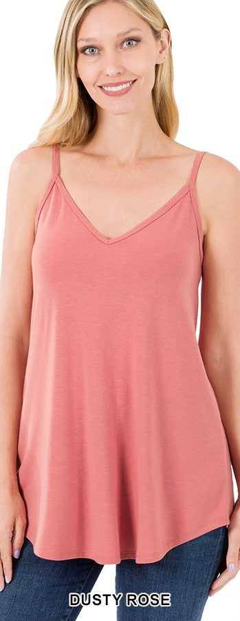 WOMEN'S FRONT AND BACK REVERSIBLE SPAGHETTI CAMI