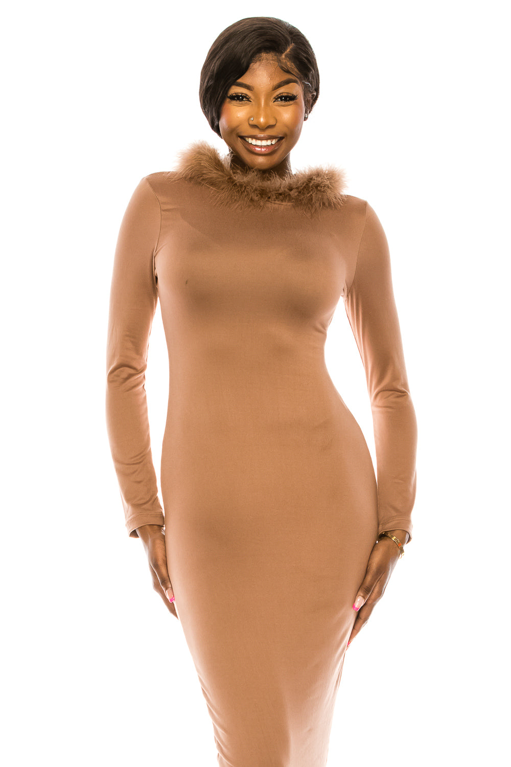 Womens Long Dress With Hoodie