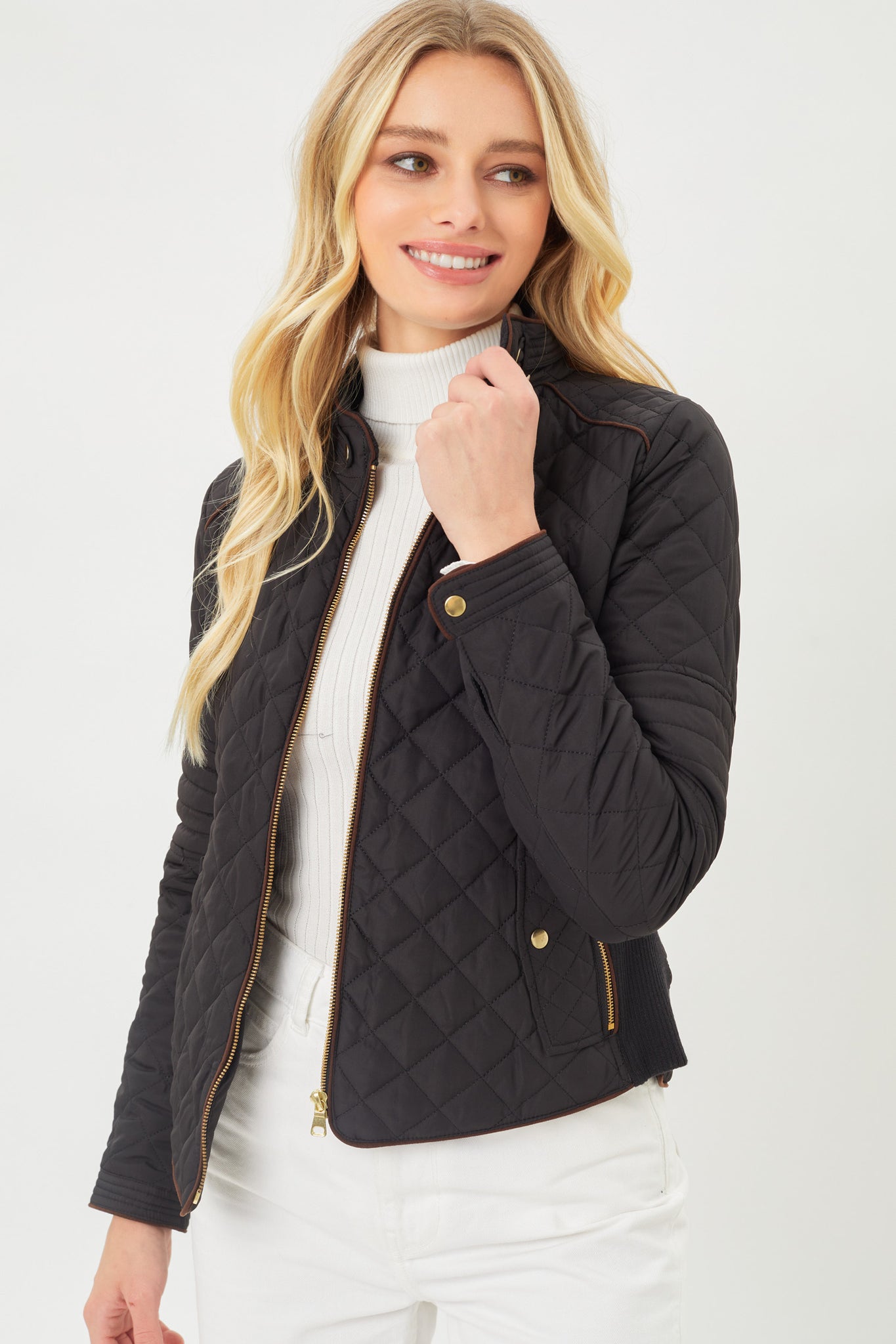 Ultra Lightweight Quilted Padded Zip Up Jacket