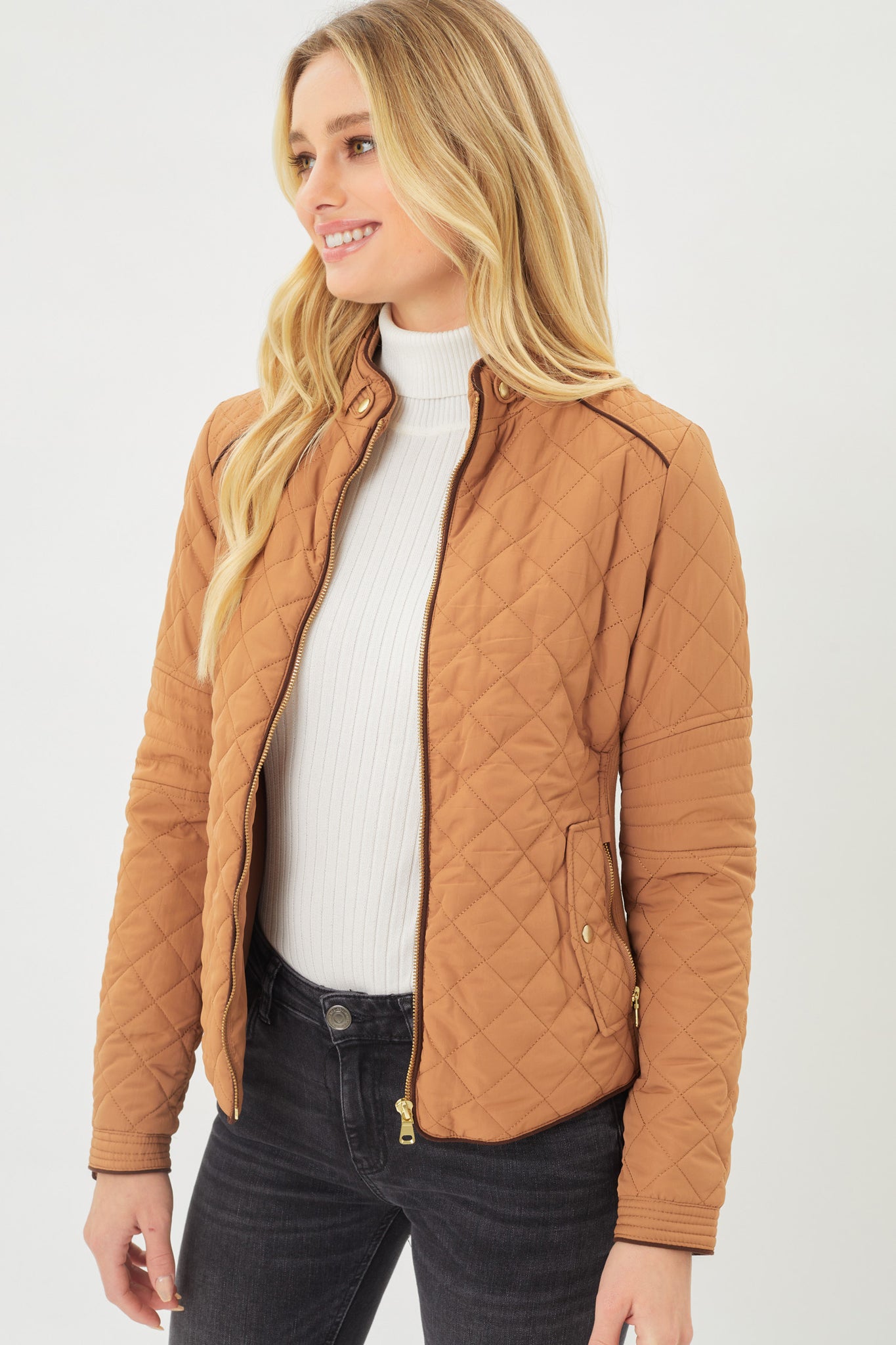 Ultra Lightweight Quilted Padded Zip Up Jacket