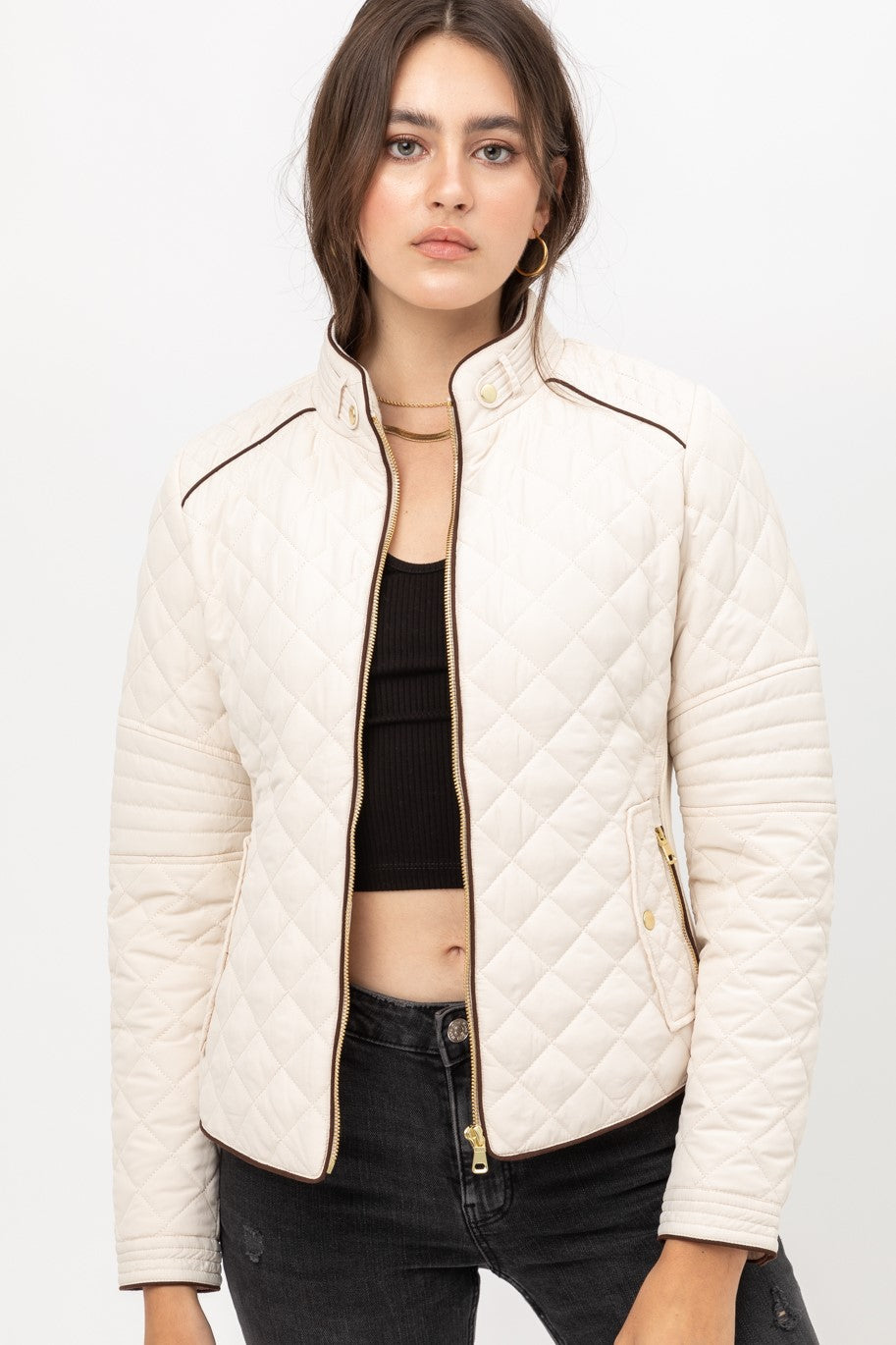 Ultra Lightweight Quilted Padded Zip Up Jacket