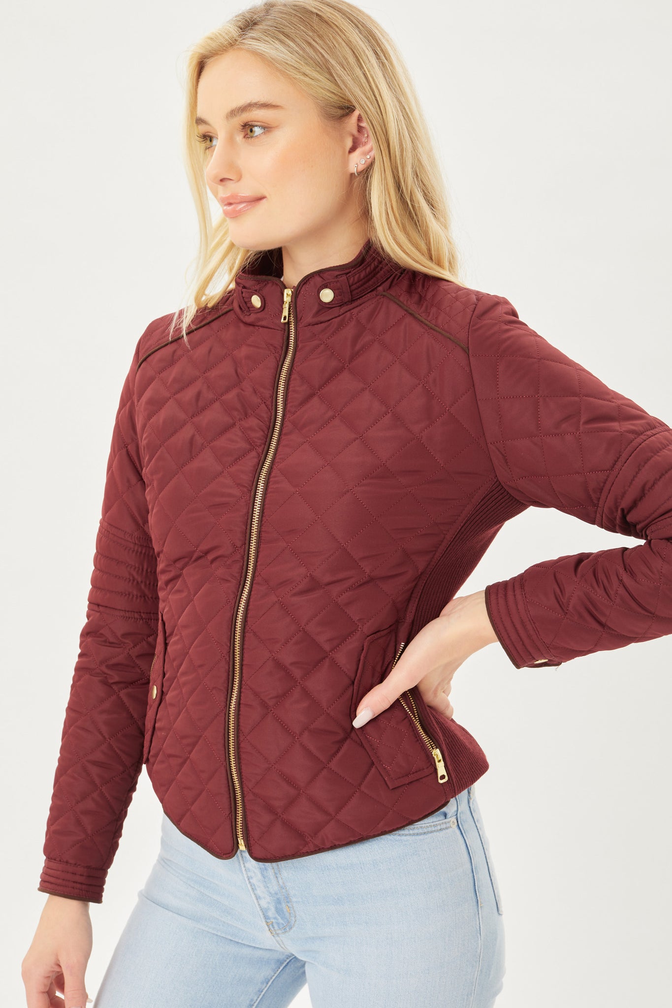 Ultra Lightweight Quilted Padded Zip Up Jacket