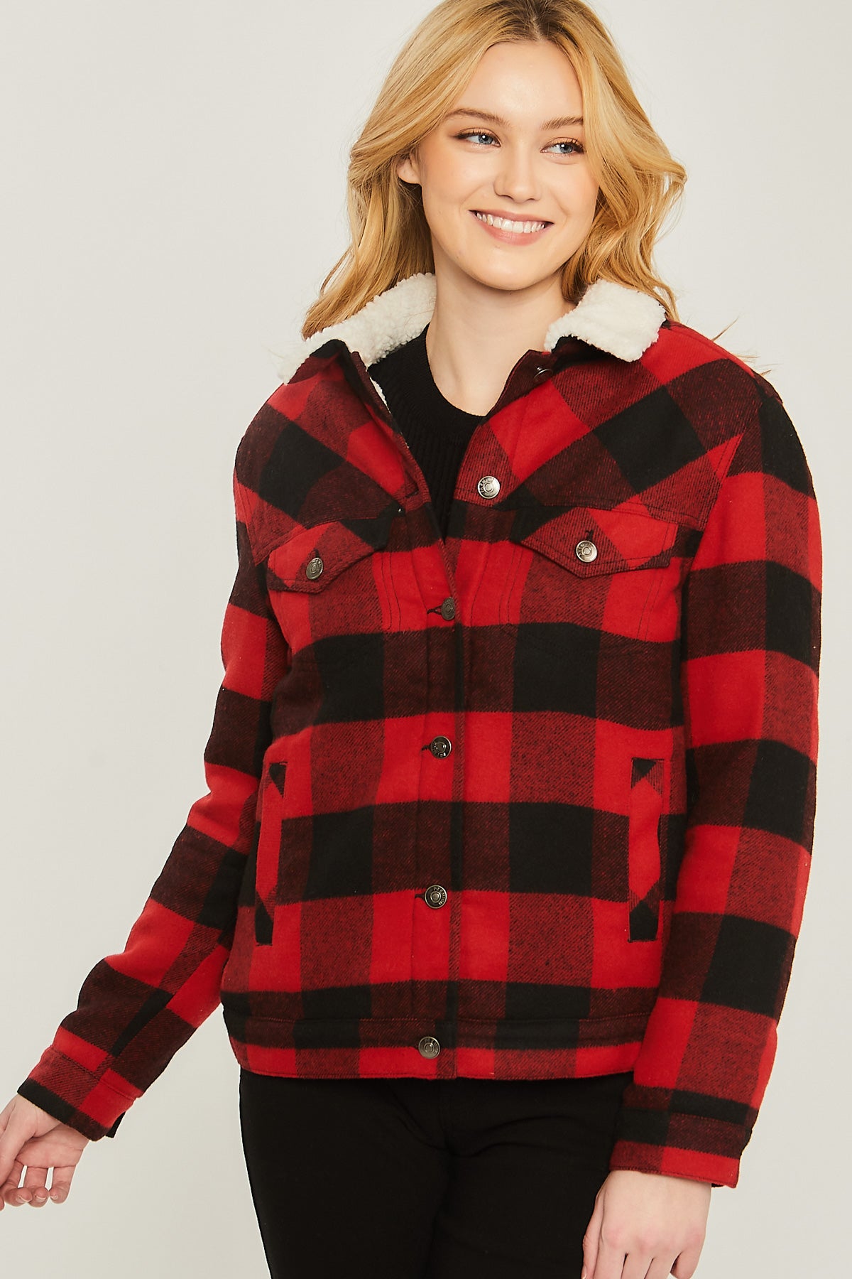 Woven Plaid Jacket