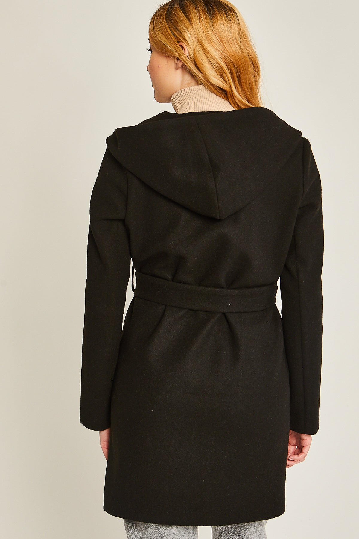 JQ Fleece Belted Hoodie Coat