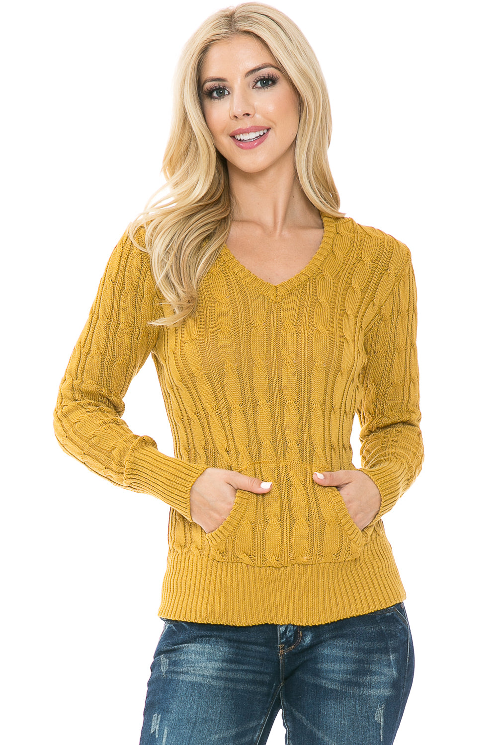 Women's Long Sleeve Sweater With Hoodie