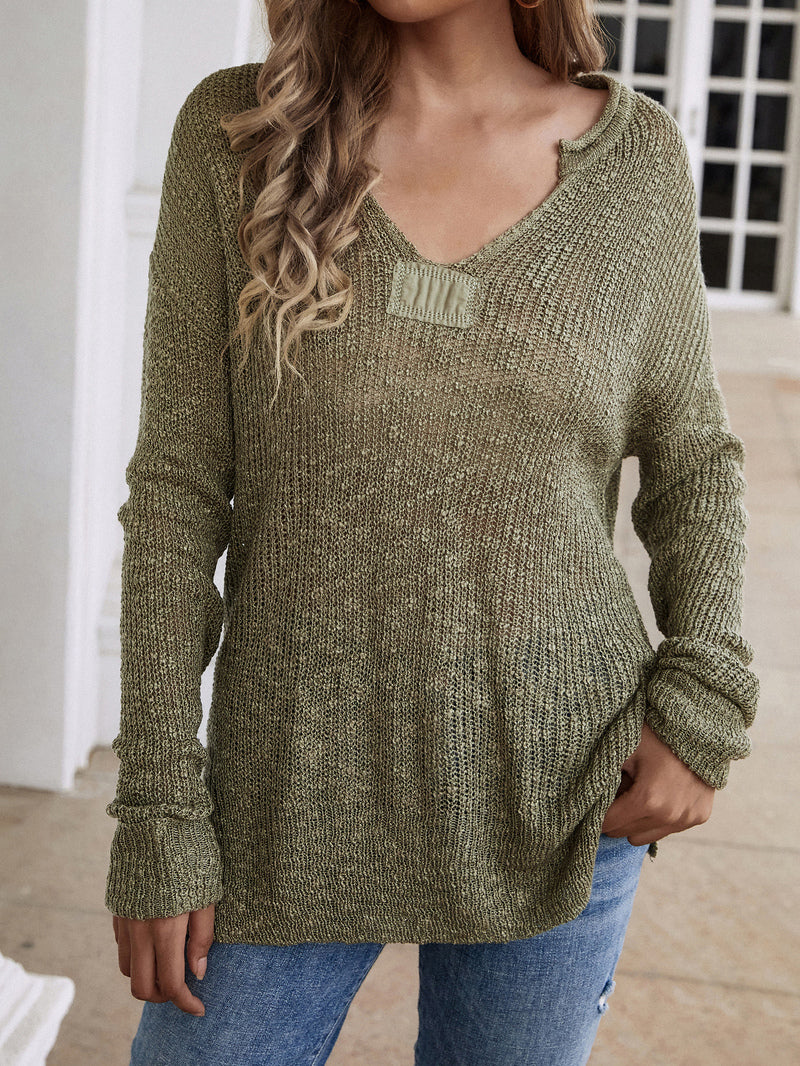 Women's Long Sleeve Loose Fit Sweater