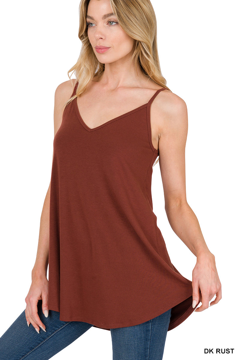 WOMEN'S FRONT AND BACK REVERSIBLE SPAGHETTI CAMI